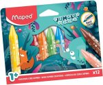 Va&scaron;kinės kreidelės MAPED Jungle Fever Jumbo, 12 vnt.