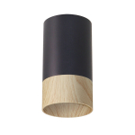 Lubų įleidžiamas &scaron;viestuvas Candellux Conti 1xGU10 15W juodas/medžio