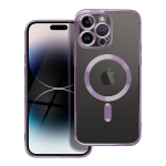 Telefono dėklas Electro Mag Cover Iphone 16 Pro Max violetinis/skaidrus