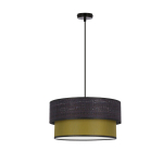 Pakabinamas &scaron;viestuvas Candellux Arezzo, juodas + alyvuogių spalvos gaubtas, 1x60W E27