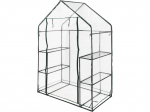 &Scaron;iltnamis su 4 lentynomis 143&times;73&times;195 cm ~1.04 m&sup2; sodui ir terasai plieninis rėmas PVC danga 90030 FLO