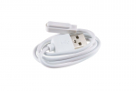 Garett C004 universali i&scaron;maniojo laikrodžio įkrovimo kabelis, magnetinis USB-A, baltas