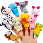 Mink&scaron;ti žaisliukai lėlių teatrui ant pir&scaron;tų FantasyHome, 10 vnt.