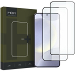 "HOFI GLASS PRO+" 2 PAKUOTĖS "GALAXY S24" JUODAS GRŪDINTAS STIKLAS