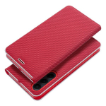 Telefono dėklas Luna Book Carbon Case Samsung Galaxy A51, raudonas