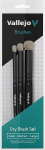 Vallejo Dry Brush rinkinys: natūralūs &scaron;eriai, 3 dydžiai (s, M, L)