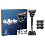 Skustuvo rinkinys Gillette Fusion5 ProGlide vyrams: skustuvas + 3 skutimosi peiliukai + stovelis