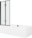 Vonia Mexen Cube su apdaila ir stiklo sienele, 170x80 cm + 80 cm (II)