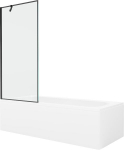 Vonia Mexen Vega su apdaila ir stiklo sienele, 180x80 cm + 80 cm