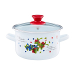 Emaliuotas puodas su dangčiu, 3,8 l