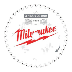 Milwaukee pjūklų diskai 165x20mm, 40 dantų, 2 vnt.
