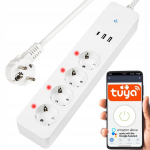 I&scaron;manusis ilgintuvas BLOW WiFi 1,5 m, 4 lizdai, 2x USB, 1x USBC, Tuya, balta