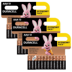 Baterijos Duracell, 3 x 12 vnt.
