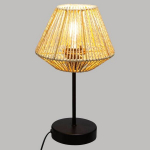 "Lamp 'Jily' - juoda ir virvė - metalas H34 cm - Beige - Atmosphera interjero kūrėjas"