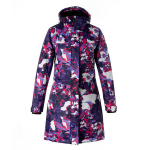 Huppa Moterų žieminė parka MINNA, dark lilac pattern