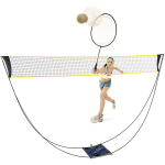 Treniruoklio priedai, ne&scaron;iojamas badmintono ir tinklinio tinklo rinkinys su stovu
