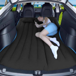 Agemany automobilinis pripučiamas čiužinys, pripučiamas čiužinys model y suv rv miniveno bagažinės galinei sėdynei, stovyklavimo čiužinys 195 x 130 cm sulankstoma oro lova automobilinė lova kelionėms (juoda)