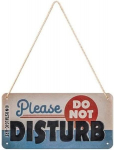 Nostalgic-art retro pakabinamas ženklas 10 x 20 cm &bdquo;do Not Disturb&ldquo; &ndash; įspėjamasis ženklas kaip dovanos idėja, metalinis vintažinis dizainas su užra&scaron;u, skardiniai ženklai su užra&scaron;ais