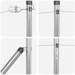 tvoros stulpai su smaigaliu 7 vnt &Oslash;32 mm 160 cm cinkuotas plienas