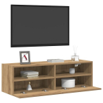 TV kabineto komplektas 2 vnt. Artisan ąžuolo 100x30x30 cm inžinerinė mediena