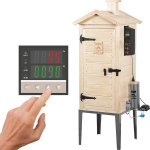 Medinė rūkykla dragON Wood 100 E su elektriniu &scaron;ildymo moduliu ir skaitmeniniu valdymu, 200 l