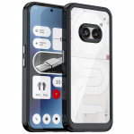 &bdquo;Mofan&ldquo; skaidrus kieto silikono (TPU) dėklas - juodas (Nothing Phone 2a / 2a Plus)