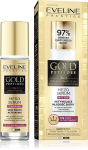 Veido serumas Eveline Cosmetics Gold Peptides 3in1 stangrinantis, rauk&scaron;les mažinantis su vitaminu C 30 ml