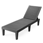 Costway terasos gultai lauko gultai su reguliuojamu atlo&scaron;u 190 x 57,5 ​​x 29 cm juoda