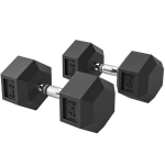 Hanteliai su raižytu rankenėliu, ketaus hanteliai, 2 vnt. po 15 kg, hanteliai vyrams ir moterims