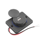 Įleidžiamas žemo profilio automobilinis įkroviklis su i&scaron;traukiamu dangčiu: USB-A QC3.0, įėjimas: 12V24V