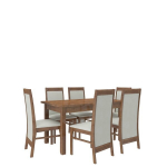 Valgomojo komplektas ADRK Furniture Rodos 7, &scaron;viesiai rudas