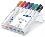 Žymeklių rinkinys baltai lentai Staedler Lumocolor 351, 6 spalvos
