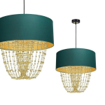 ALMERIA GREEN/GOLD pakabinamas &scaron;viestuvas 1xE27