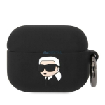 Karl Lagerfeld - Karl Lagerfeld 3D logotipo NFT Karl Head silikoninis dėklas, skirtas AirPods Pro 2, juodas