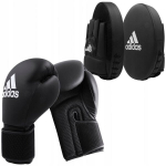 ADIDAS bokso rinkinio pir&scaron;tinės 12 oz Shields trenerio letenos