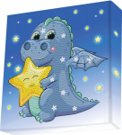 Deimantinė mozaika Sleepy Time Dragon, 22X22 cm