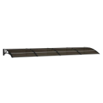 vidaXL Stogelis durims, juodos spalvos, 350x100cm, polikarbonatas