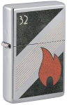Žiebtuvėlis Zippo 48623 Zippo 32 Flame Design, sidabrinis