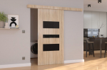 Stumdomos durys ni&scaron;ai ADRK Furniture Cento 76, rudos