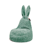 Vaiki&scaron;kas sėdmai&scaron;is Qubo Mommy Rabbit Cloud FLUFFY FIT, žalia dirbtinė oda