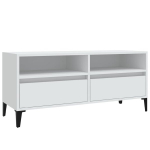 vidaXL Televizoriaus spintelė, balta, 100x34,5x44,5cm, mediena