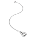Sidabrinis kaklo papuo&scaron;alas su deimantu moterims Hot Diamonds Trio Teardrop DP779