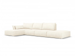 Kairinė kampinė sofa Vanda, 5 sėdimos vietos, &scaron;v. smėlio sp.