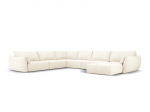 Panoraminė kairinė sofa Vanda, 8 sėdimos vietos, &scaron;v. smėlio sp.