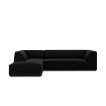 Sofa Micadoni Ruby, 273x180x69 cm, juoda
