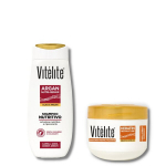Plaukų &scaron;ampūno ir kaukės rinkinys su arganu ir keratinu VITELITE ARGAN rinkinys 2 vnt. 250ml+ 150ml