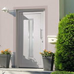 vidaXL Priekinės durys baltos spalvos 98x208cm