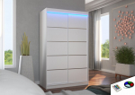 Spinta ADRK Furniture su LED ap&scaron;vietimu Benisso 120, balta