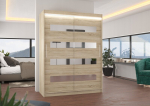Spinta ADRK Furniture su LED ap&scaron;vietimu Baltic 150, smėlio