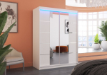 Spinta ADRK Furniture su LED ap&scaron;vietimu Nordic 150, balta